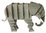 3D Papiermodell - Grauer Elefant