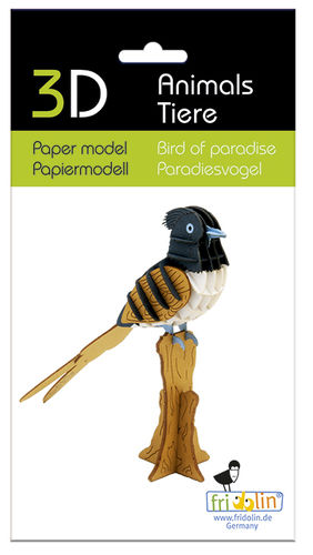 3D Papiermodell - Paradiesvogel