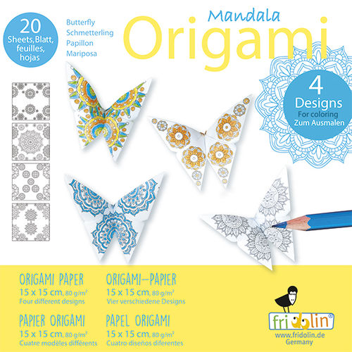 Mandala Coloring Origami -  Schmetterlinge