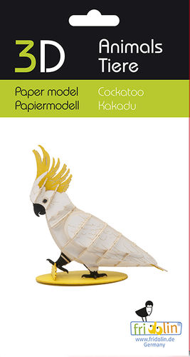 3D paper model, cockatoo