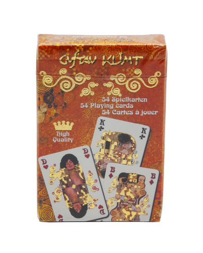 Art card game, Klimt, 54 cards with gold embossing